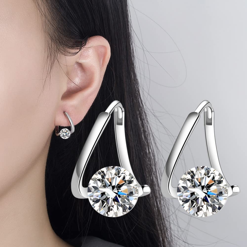 Halolux Lymphvity Germanium Earrings,Atheniz Lymphatic Earrings,Lymphatic Drainage Germanium Jewelry for Women(Silver)