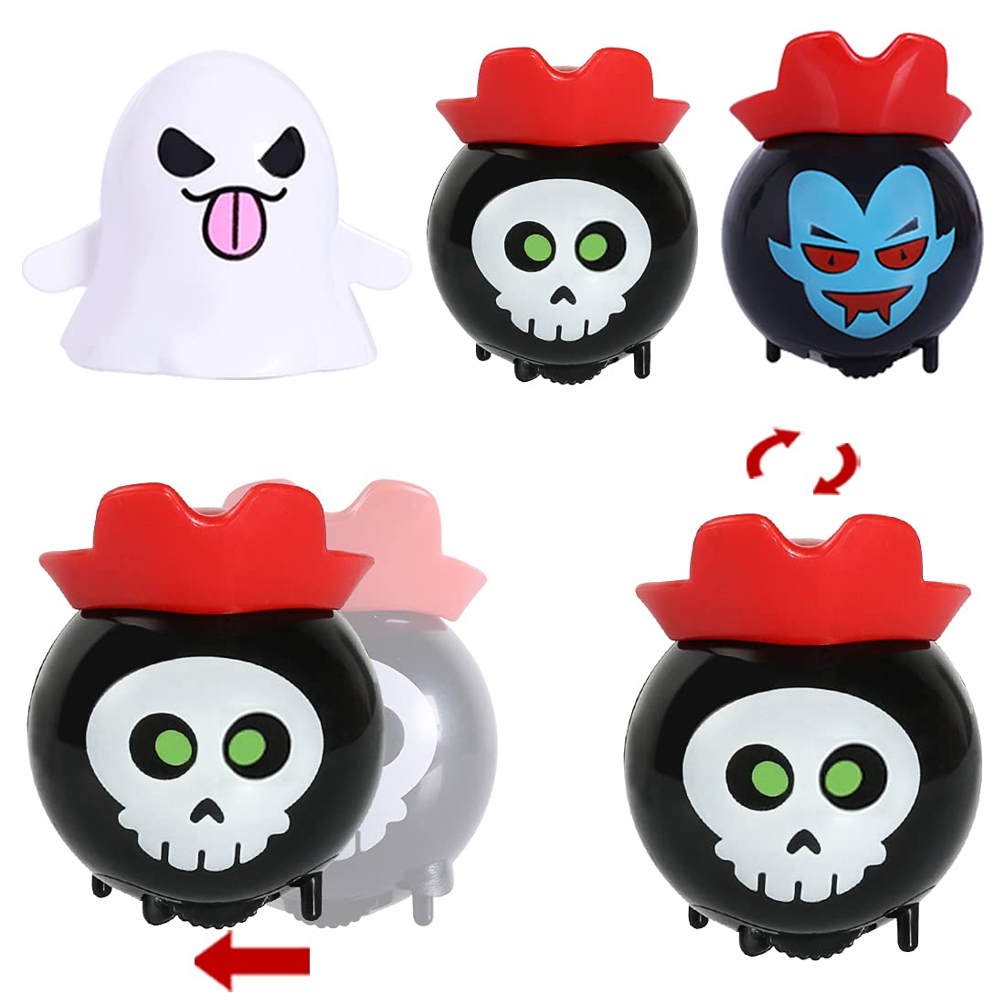 Max Fun 18pcs Halloween Wind Up Toys Assortments for Kids Halloween Party Favors Treat Bag Stuffers Goody Bag Filler Treats Prizes (Halloween)