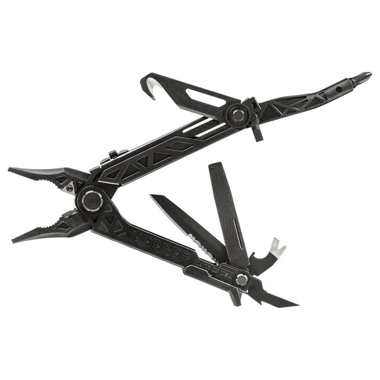 Gerber Gear Center Drive Rescue - Multitool Knife with Pliers, Strippers & Strap Cutter - Portable EDC Tactical Gear for Camping & Outdoor - Utility Tool - Berry Compliant Sheath - Made in USA - Black
