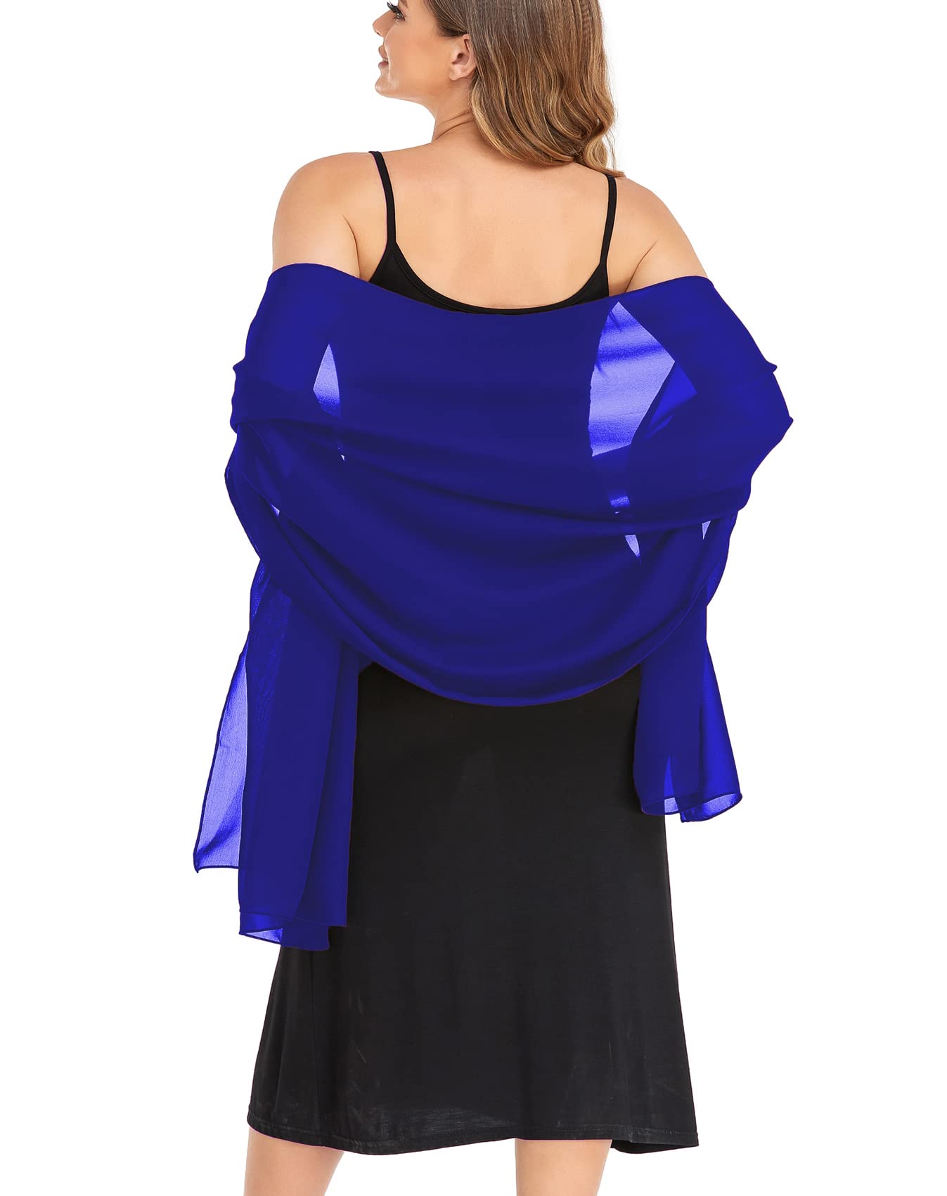 Shawls and Wraps for Evening Dresses Sheer Chiffon Women Elegant Soft Silky Wraps Wedding Bridal Scarf