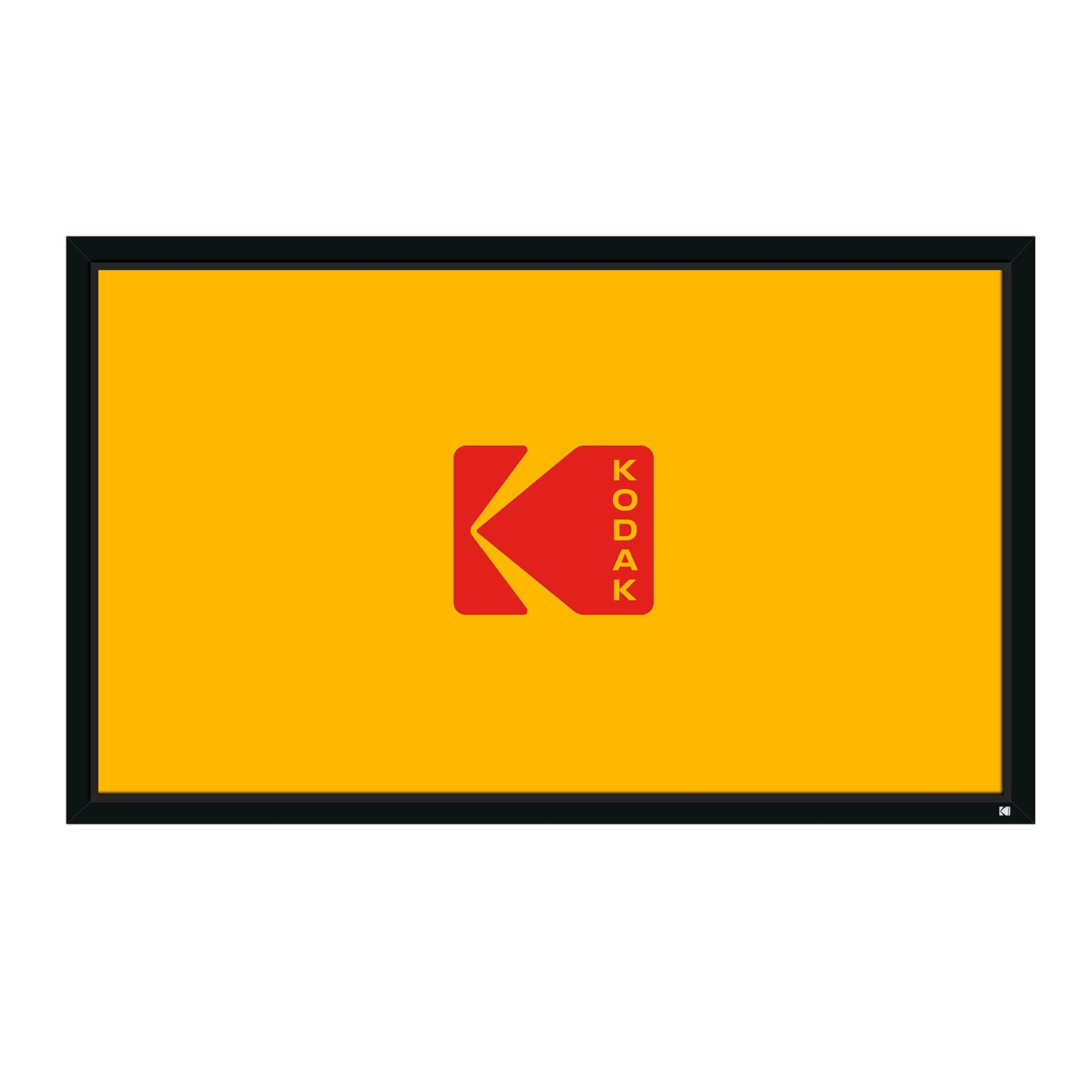 KODAK Projector Screen | 100” Fixed Frame Home Projection Screen with Black Velvet Frame, Durable PVC & Wall Mount Kit | 160° View Angle, 16:9, 1.1, Full HD 4K 8K & Active 3D Ready for Movies & Gaming