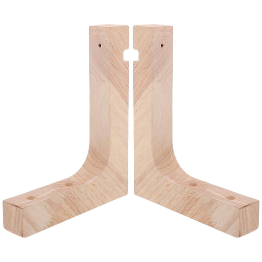 VALICLUD Wooden Plant Hangers 2pcs Heavy Duty Wall Hooks for Indoor Outdoor Hanging Plants Flowerpot Brackets Natural Wood Color for Garden Patio