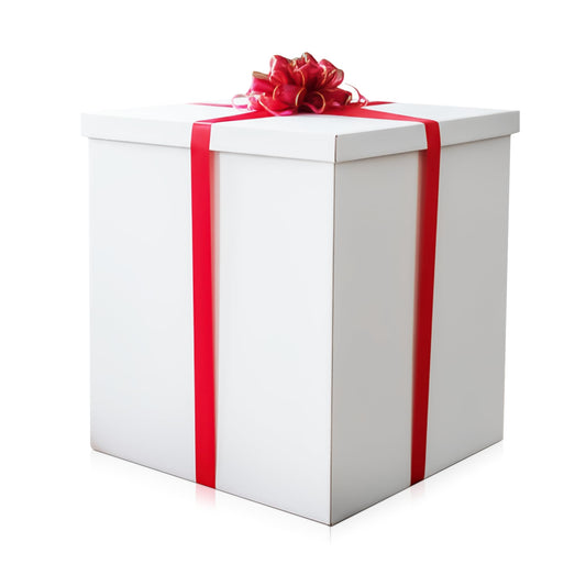 Extra Large Gift Box 28x28x28"—Giant, Jumbo, White Gift Boxes with Lid for Large Gifts, Big Presents for Birthday Surprise, Gender Reveal, Valentine's Day, Chinese New Year and Other Celebrations, Not for Heavy-Duty Storage Use