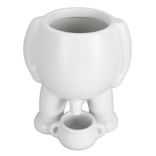 Gsycle Funny Peeing Plant Pot, Creative Ceramic Succulent Planter for Home Office Desk, Unique Little Man Pissing Flower Pot with Small Watering Can, White