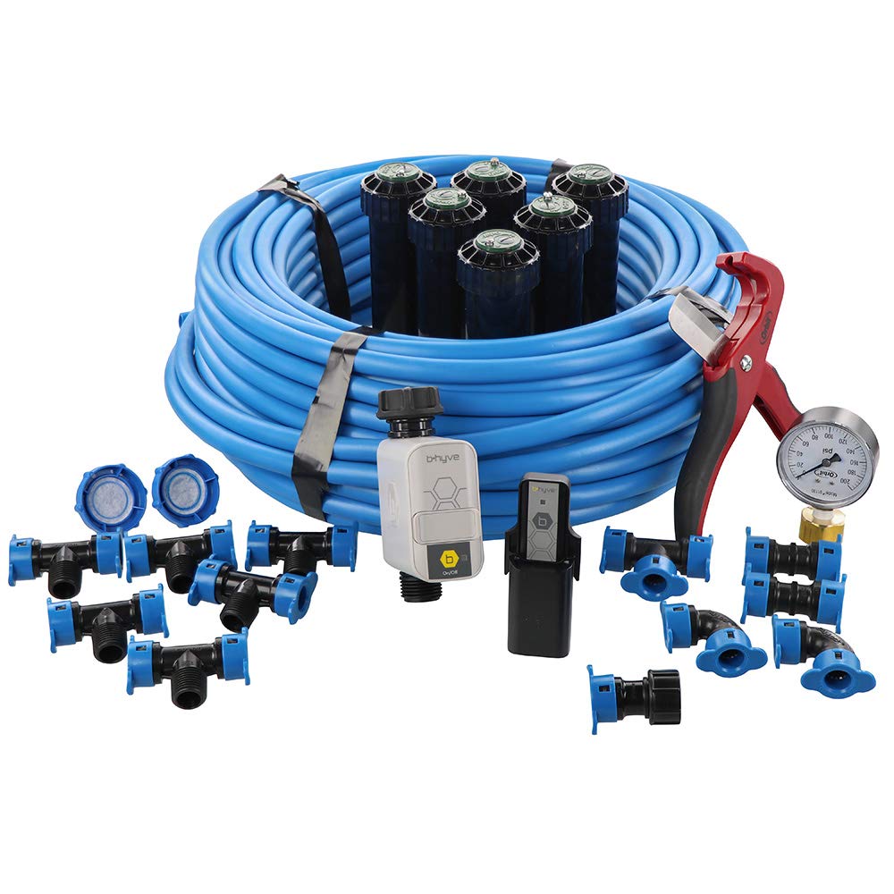 Orbit 50022 Medium-Area 1-Zone All-in-One Automatic Watering System with B-hyve Smart Hose Watering Timer and B-hyve Smart Wi-Fi Hub