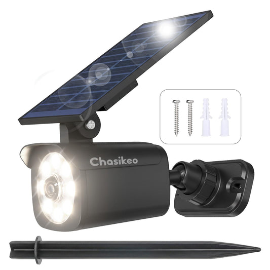 Chasikeo Solar Motion Light Outdoor, Solar Spotlight with Motion Sensor, IP67 Waterproof Solar Power Security Light, 360° Rotatable for Garden, Yard, Pathway, Fence, Driveway, 1200LM(1 Pack)