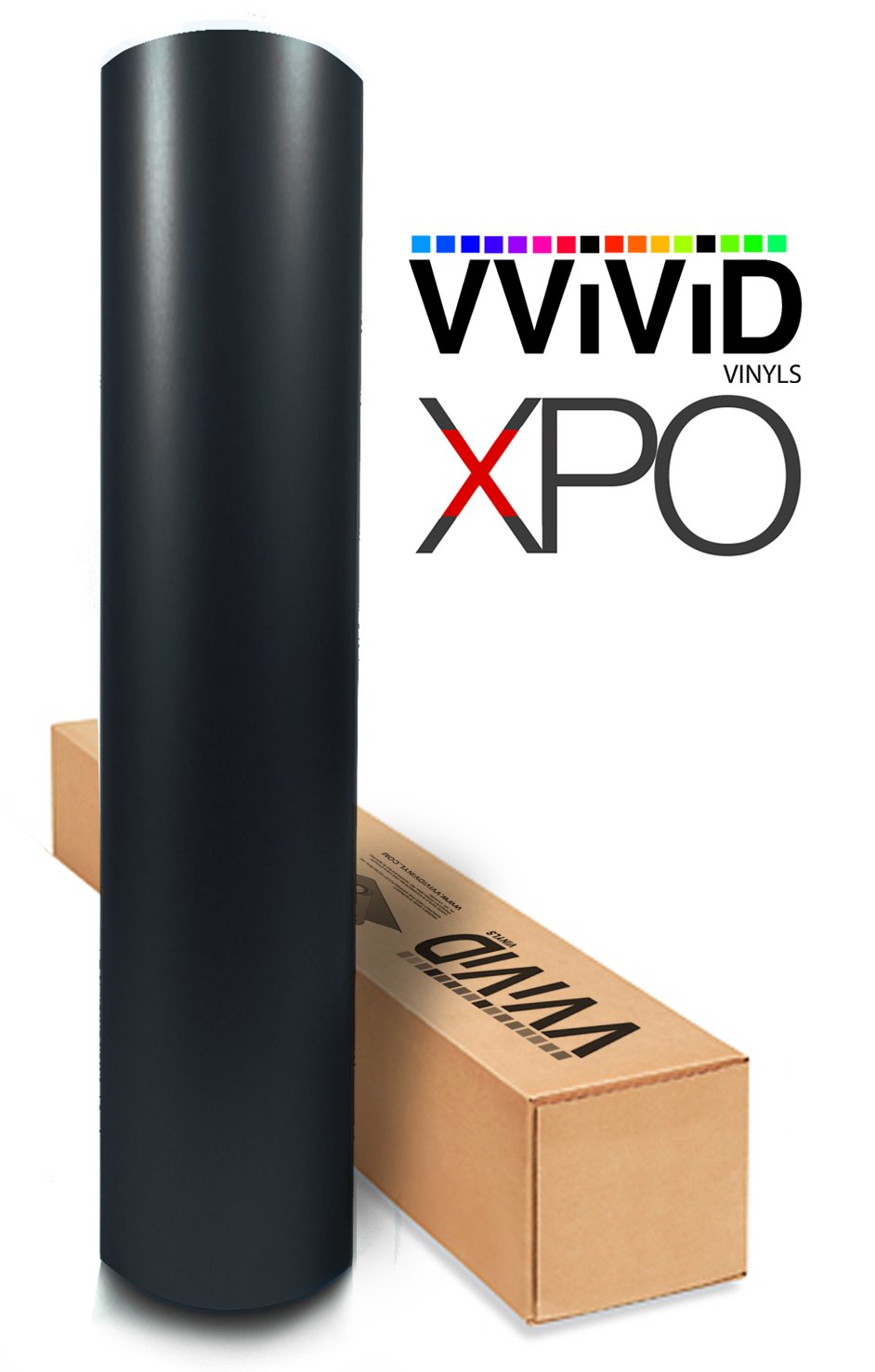 VViViD Black Matte Car Wrap Vinyl Roll with Air Release 3MIL-VViViD8 (25FT X 5FT)