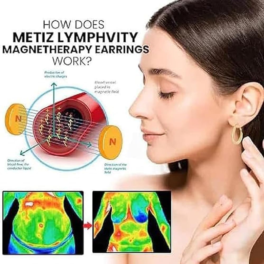 2 Pairs Lymphatic Drainage Slimming Hoop Earrings, Halolux Lymphvity Germanium Earrings Acupuncture Therapy Hoop Earrings Fashion Jewelry Gift For Women Men