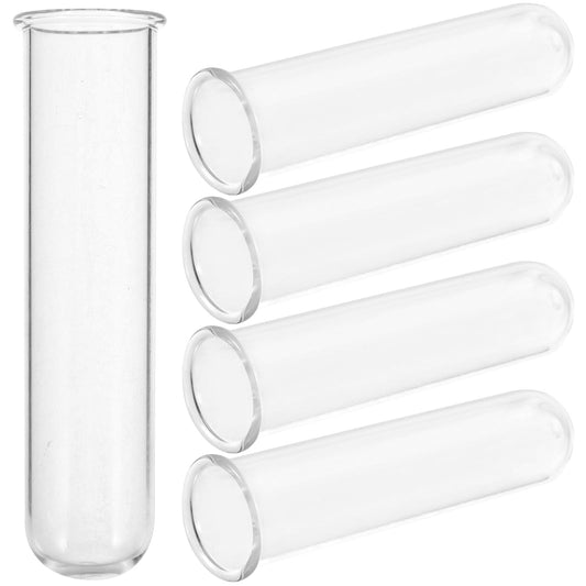 Zerodeko 5pcs Glass Test Tube Vases Set 2.5x3x11cm Floral Water Tubes Hydroponic Propagation Station for Small Plant Terrariums and Home Décor