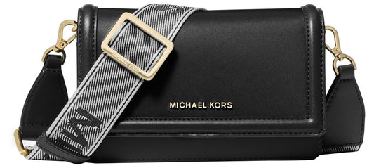 Michael Kors Jet Set Small Phone Crossbody Bag, Gold-Tone Hardware/Black