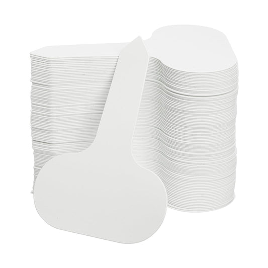 Foraineam 1000 Pack White Plastic Plant Labels, Waterproof T-Type Plant Tag Seedling Signs, Reusable Indoor Outdoor Nursery Garden Label Seed Stake Tags for Vegetables Herbs Flowers Potted Plants