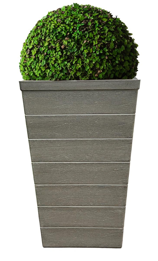 EMSCO Tall Accent Planters – 22.5" H Tapered Resin Planters for Front Porch, Entryway, Patio & Garden