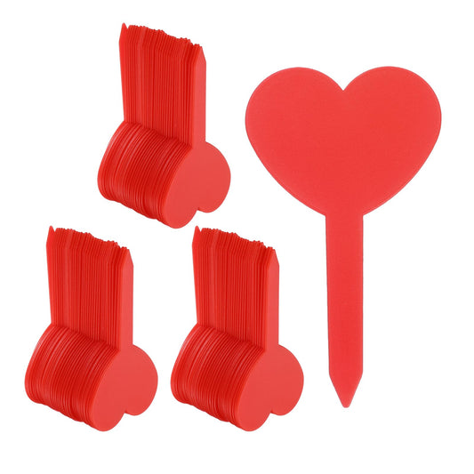 HARFINGTON 200pcs Plastic Plant Labels 3.26" x 1.97" Reusable Waterproof & Sun-Proof Garden Tags for Nursery Potted Herbs Flowers, Red