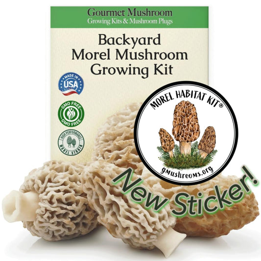Morel Habitat Kit® & Morel Sticker. Morel Habitat Kit ® Compatible with Any Soil Type Across The U.S., Outdoor Garden & Backyard Cultivation Set with Full Instructions - Made in The USA