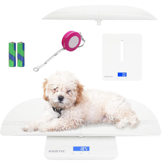 KAZETEC Baby Scale,pet Scale, Multi-Function Toddler Scale, Infant Scales for Weighing, Blue Backlight, Weight and Height Track,pet Scales for Cats