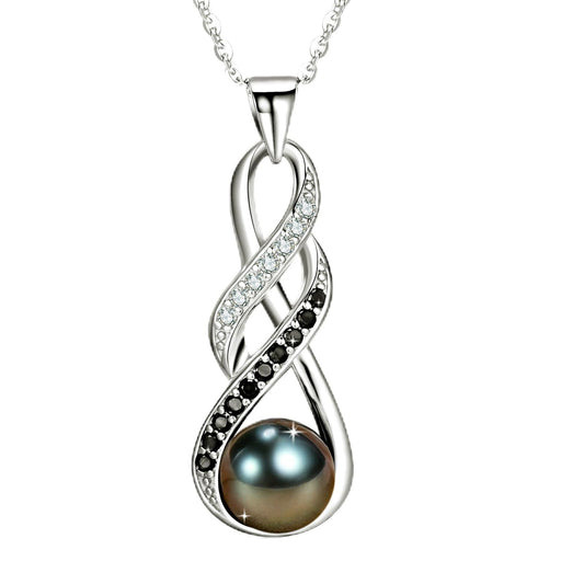 NONNYL Gifts for Women Wife Gift Anniversary,Tahitian Black Pearl Necklace, Mothers Day Gifts for Mom Wife Women Jewelry, Birthday Christmas Gift Valentine's Day for Her
