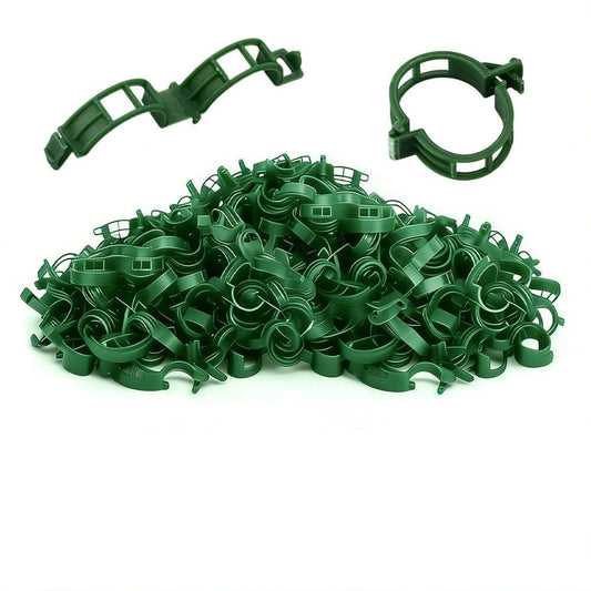DSACL Plant Support Clips, 2026 Upgraded Tomato Plant Clips for Climbing Plants, Reusable Plastic Garden Clip for Grape Cucumber Stems Outdoor Vine Fixing Clip Gardening Supplies (50, Green)