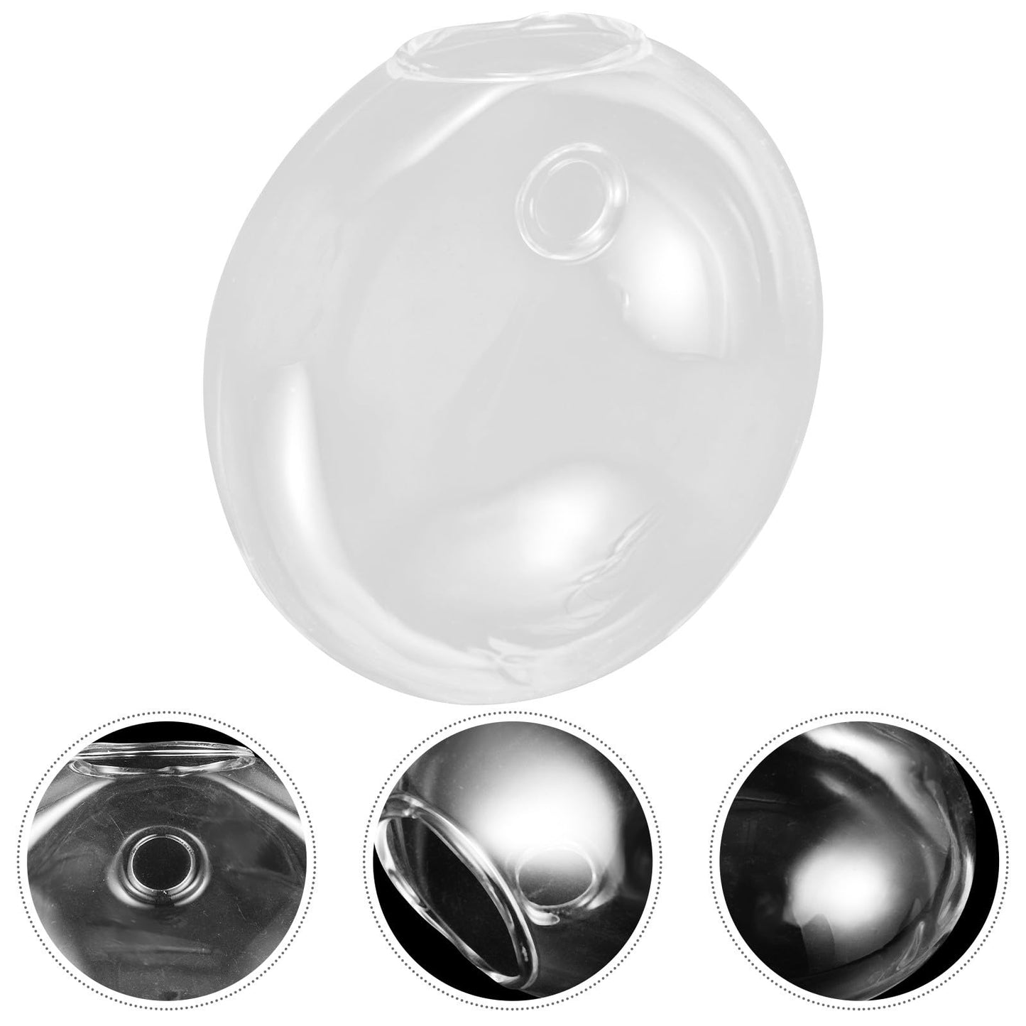 HOMSFOU Wall Mounted Glass Terrarium Vase for Hydroponic Plants, Hanging Plant Holder for Indoor and Outdoor Home Décor,