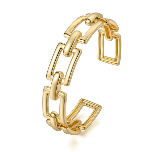 zocare Gold Cuff Bracelets for Women Adjustable Bracelet Chunky Rectangle Bangles Bracelet Vintage Open Cuff Bracelet for Women Chrismas Jewelry