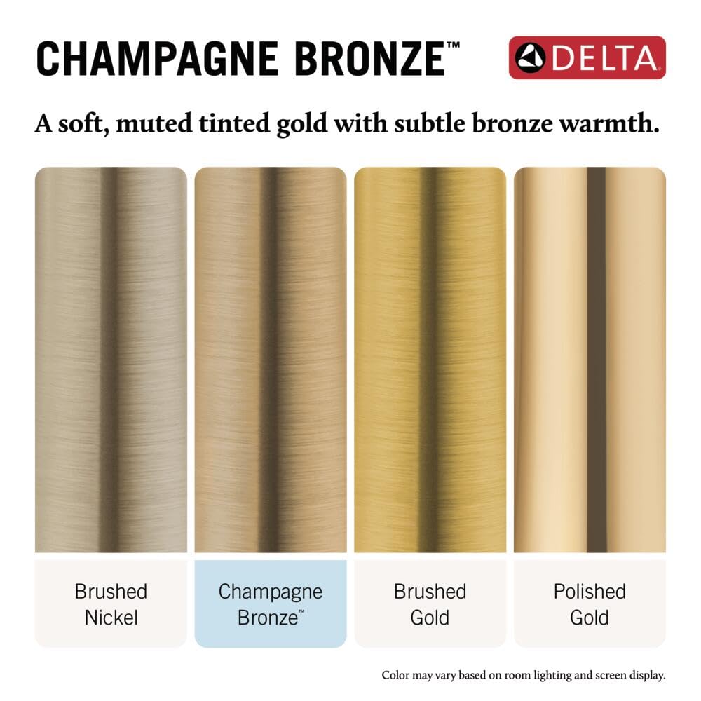 Delta Boyd Brushed Gold Kitchen Faucet with Pull Down Sprayer and Soap Dispenser, Modern Single Hole Kitchen Sink Faucet, Single Handle, Champagne Bronze 19893Z-CZSD-DST