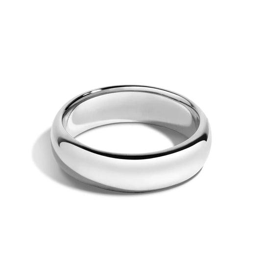 Tioneer Jewelry | Sterling Silver Plain Dome Wedding Band | Wedding Band for Women & Men | Sterling Silver Jewelry, Silver, 6mm, Size 10