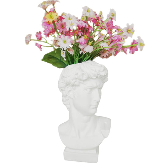 Creation Core Indoor Outdoor Heads Planter Resin Succulent Planter Vase Greek Statue Planter Urn Home Garden Decor Sculpture 6.7" H, Face
