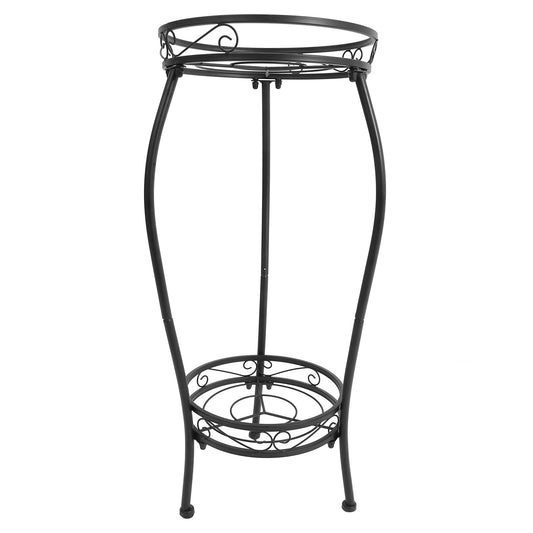 BESTonZON Iron Plant Stand Flower Pot Stool Multi-Layer Rack 30X30X68Cm for Balcony Living Room Corner, Detachable Floor-Standing Holder Suitable for Small and Large Indoor Outdoor Plants