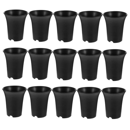 SUPVOX High Waist Plastic Flower Pots 15Pcs Small Indoor Plant Containers for Succulents and Home Decoration Practical Patio Garden Planters
