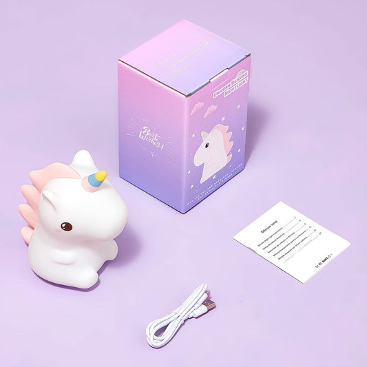 Unicorn Toys, Night Light for Kids Night Light,16 Colors+Silicone+Dimmable+12 Hours Use Nightlight for Kids Room,Unicorn Toys for Girls Age 4-6, Valentines Day Gifts for Kids, Baby, Toddlers, Adults