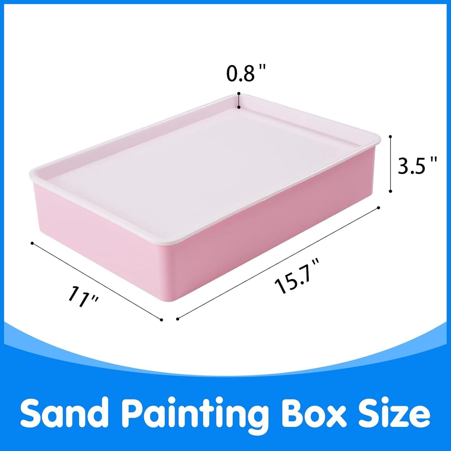 Odoorgames Sand Painting Light Box, Sensory Light Table for Kids - 3 Color Temperature & 10 Levels Adjustable Brightness, 16" (Blue)