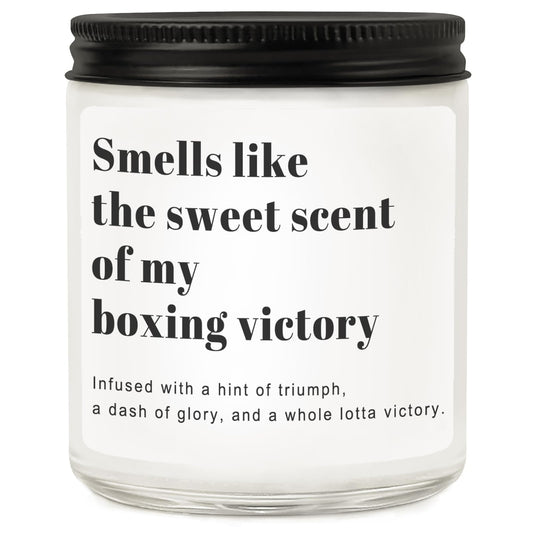 RIZOOCE Funny Boxing Gifts for Men & Women - Scented Candle for Boxers - Unique Boxing Accessories & Decor - Birthday, Christmas Gift Ideas for Coach & Fighter (7oz)