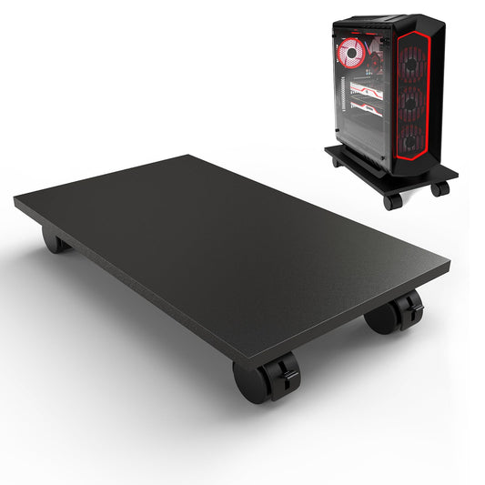WEGASTU CPU Stand、Computer Tower Stand、Mobile CPU Holder with 4 Caster Wheels Fits for PC、Printer、Most Computer Tower、Office、Home、Planter Caddies、Dog Bowl Stand (Black)