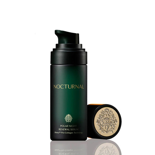 Nocturnal Skincare Polar Night Renewal Serum | Patent-Pending Night Repair with Copper Peptides, Niacinamide & Nordic Oats (30ml Serum)