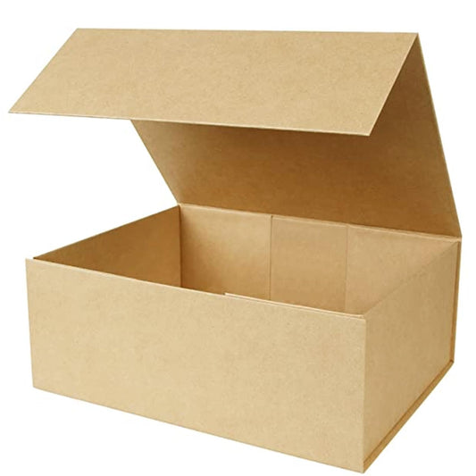 RayofSun Brown Gift Boxes with Magnetic Lids for Presents,13.7x9x4.3 inch Large Rectangle Collapsible Decorative Boxes, Bridesmaid Groomsman Proposal Box for Wedding,Christmas,Birthday(1PC)
