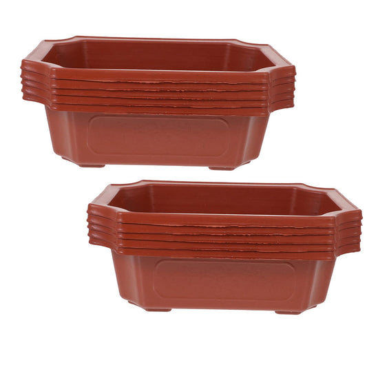 iplusmile Vintage Style Bonsai Pots Rectangular Ceramic Plant Pot with Drainage Hole for Succulents Cactus Ferns Indoor Garden Decoration 2.36X4.61X2.36 Inches