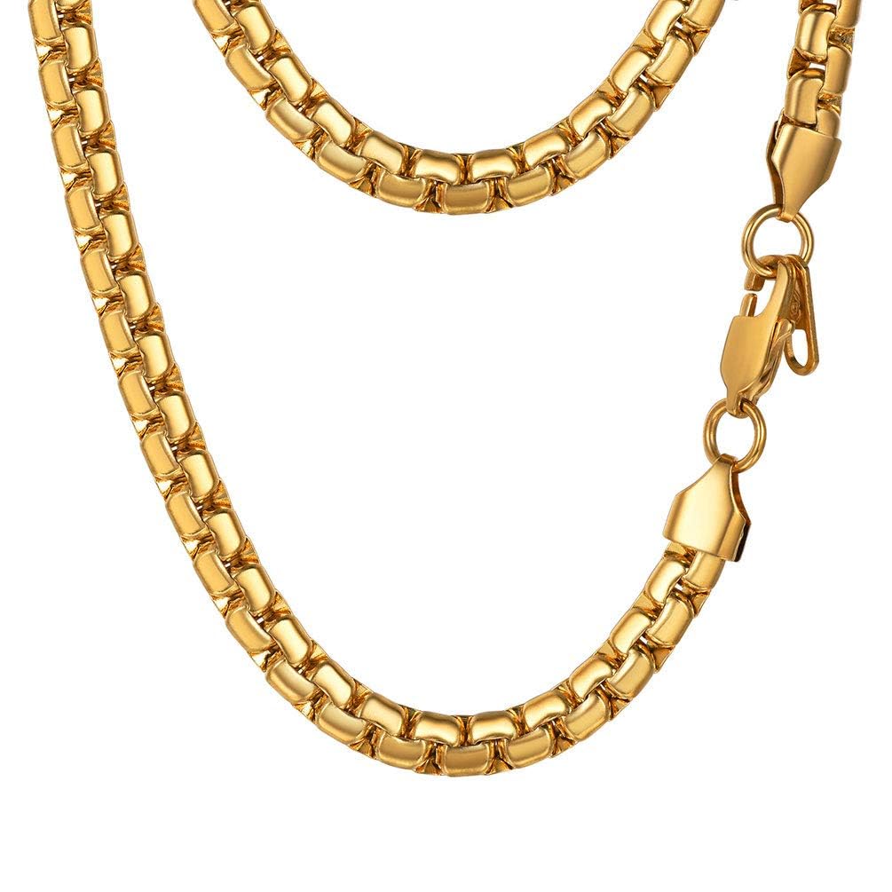 PROSTEEL Flat Chain Layering Layered Necklace Men Jewelry Minimalist Chain Statement Necklace