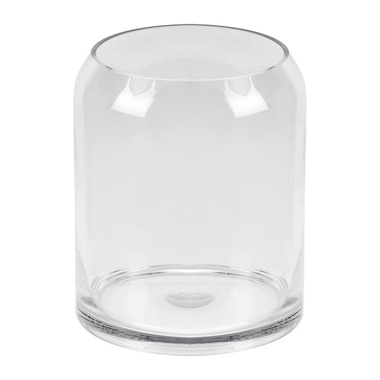 13" High 10.6" Wide Large Handmade Clear Modern Glass Vase, Glass Flower Vase, Scandinavian Glass Vase, Glass Container, Glass Terrarium, Hurricane, Fish Bowl, Centerpiece (Clear, 10.6"x13")