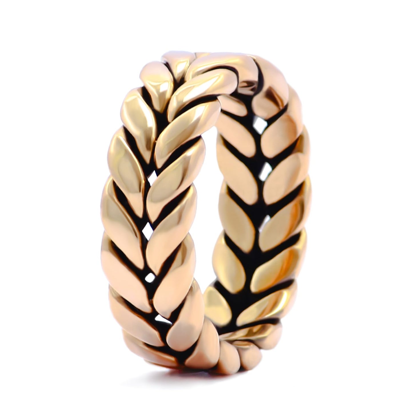Krishnaa Jewels Pure Copper Braided Twist Eternity HandCrafted Ring Gift Jewelry for Men and Women (12.5)