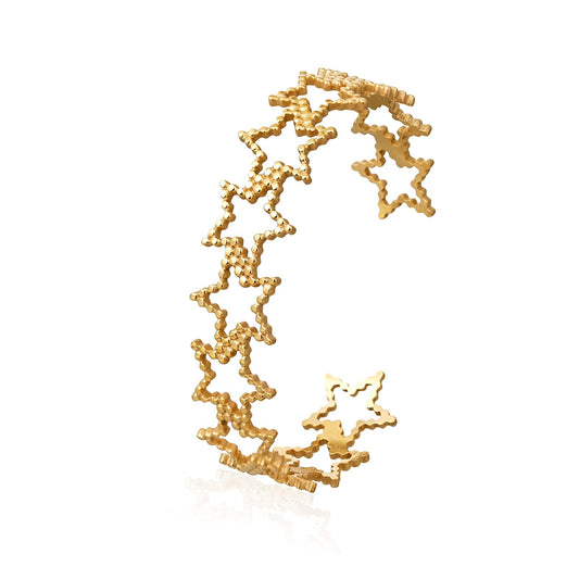 TaYolnFaSo 18K Real Gold Plated Open Cuff Bangle Bracelet for Women Adjustable Chunky Gold Bracelet Personalized Wide Wrist Cuff Bangle Bracelet Jewelry Gift for Women