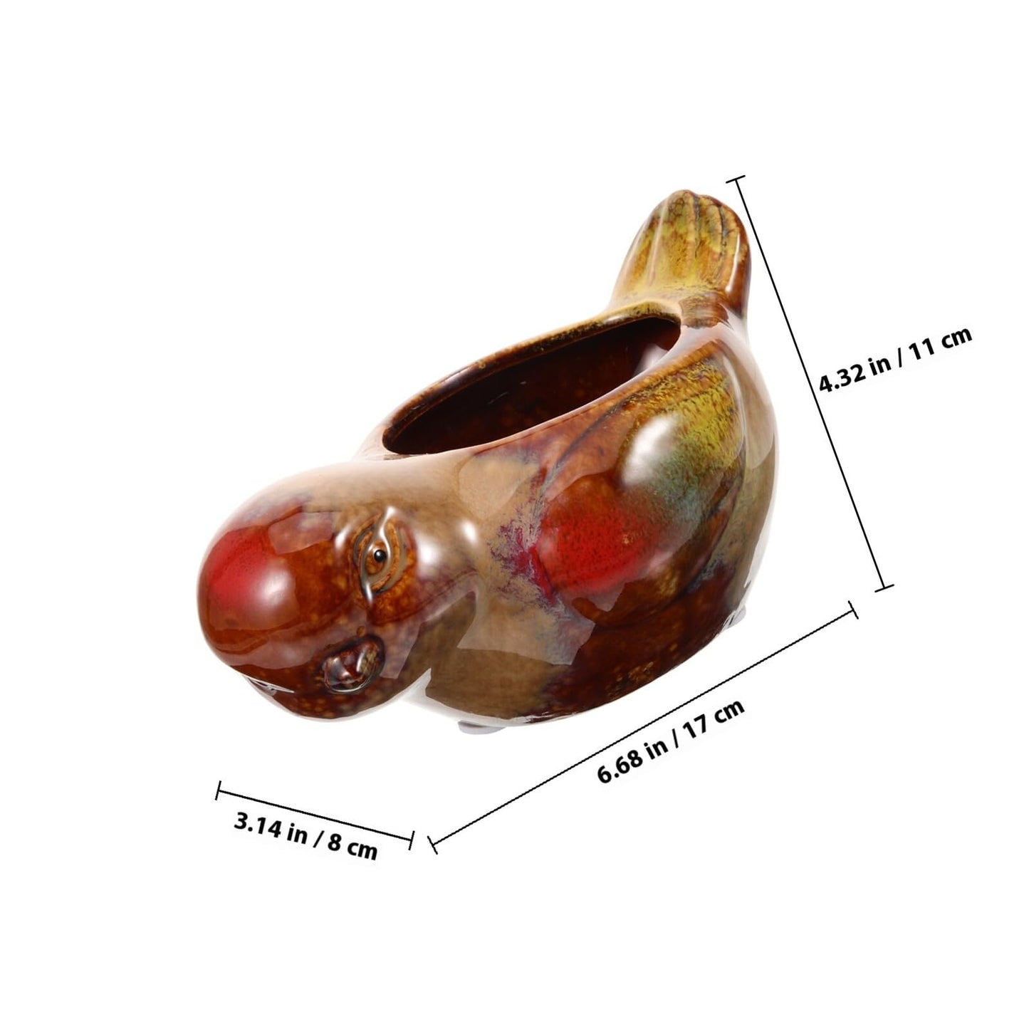 Angoily Ceramic Succulent Pot Bird Shaped Planter for Indoor Plants Small Clay Flowerpot for Home Desk Garden Decorative Plant Container