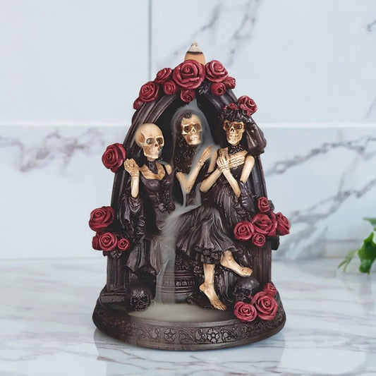 ICE ARMOR Hand Painted 6.25" H Till Death Party Backflow Statue Sculpture Ornament Decoration Home/Room Decor Ideas for Housewarming, Holidays and Birthdays Great Collectible Addition