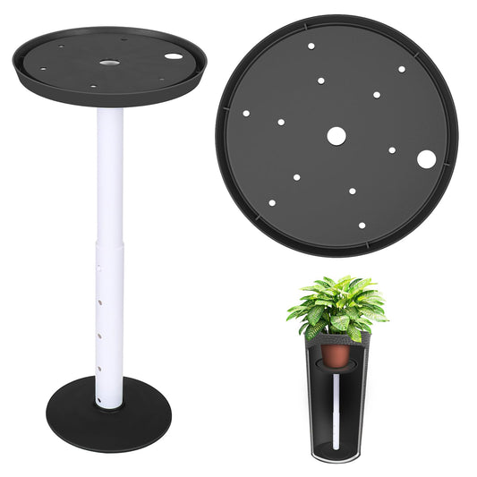 MARKBIT Adjustable Height Planter Inserts for Large Pots, Portable Planter Filler Plant, Lift Inserts for Indoor Outdoor Tall Taper Flower Pot, (11-17” Rise, 6" Base, 8" or 10" Top) (Black, shorts)
