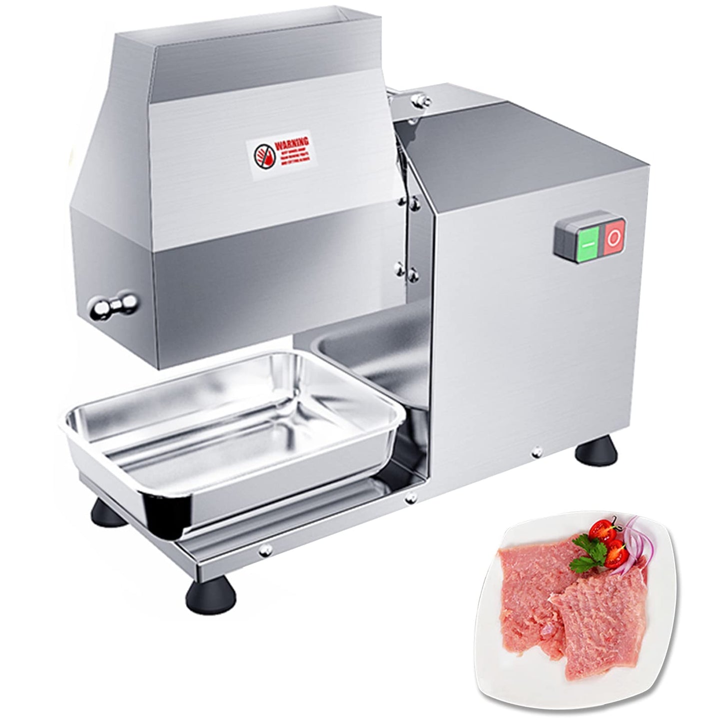 Li Bai Commercial Meat Tenderizer Electric 110v Heavy Duty Meat Grinder with Stainless Steel Body 350w for Commercial Restaurant Kitchen Use