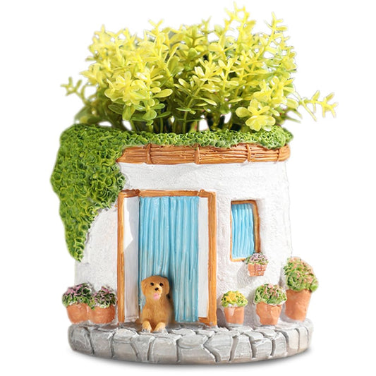OULIGET Creative Garden House Plants Flower Pot with Drainage Holes,Cute Dog Succulent Plant Pot Decorated Desk,Garden,Living Room