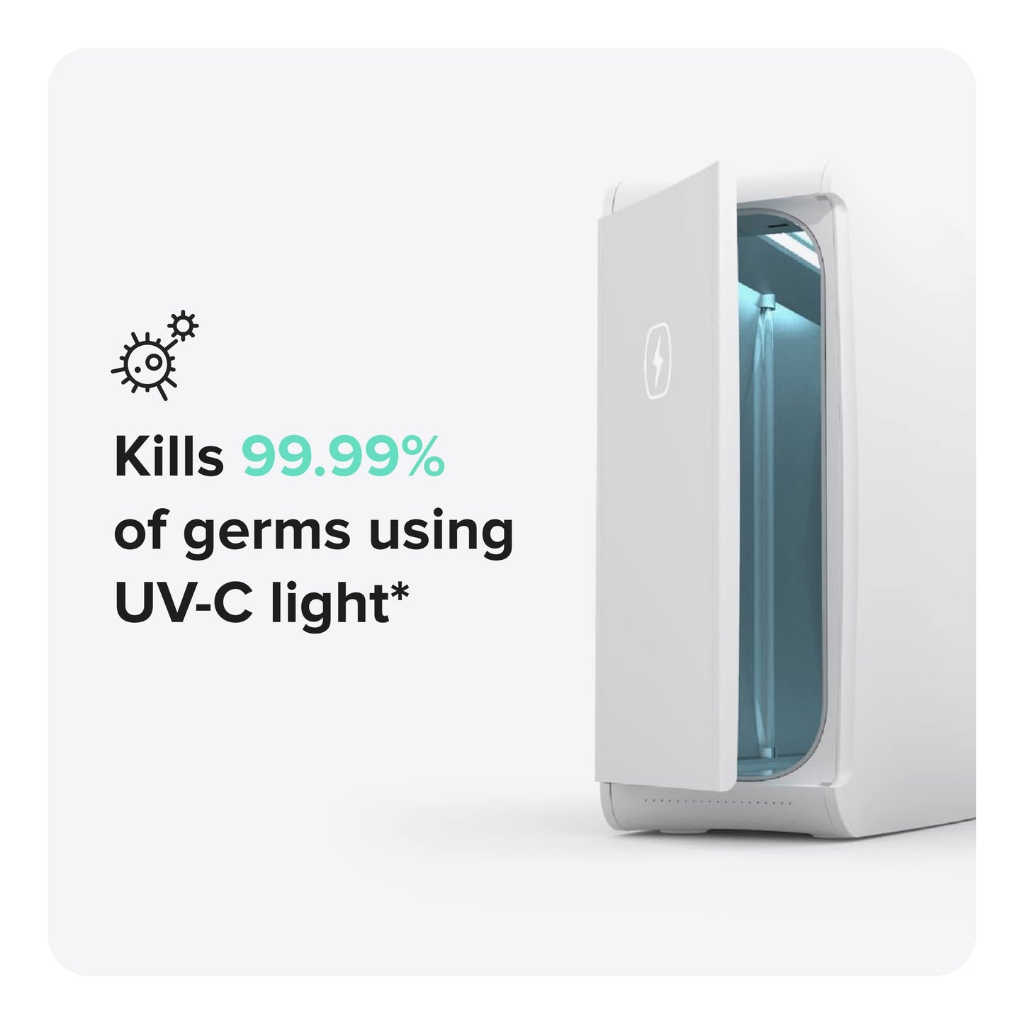 PhoneSoap XL (HomeSoap) UV Llight Sanitizer | 360° UV Sanitizing Box & Charger | Large Capacity | Sanitizes Tablets, Baby Bottles, Remotes, Toys & More (White)