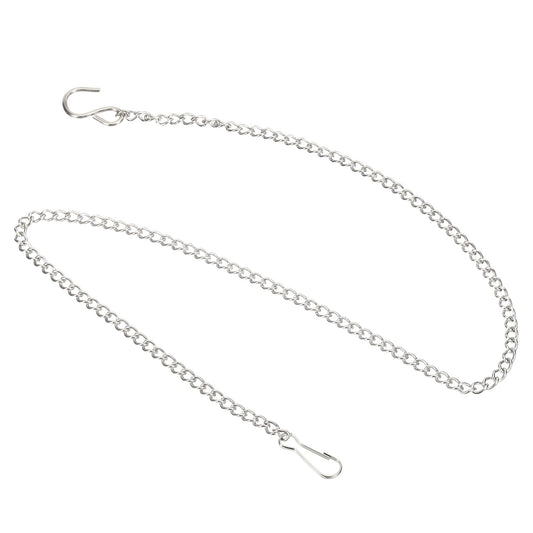 MECCANIXITY Hanging Chain with Hooks Clips 23.62 Inch Garden Plant Hangers for Signboard Chalkboard Basket Lantern Wind Chime, Stainless Steel Pack of 4