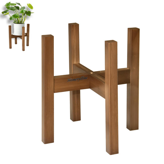 homerylline Adjustable plant Stand, bamboo plant Stand, sturdy plant support, suitable for 8, 9, 10, 11, 12-inch flowerpots, Flower Stand for Living Room Balcony Garden Patio