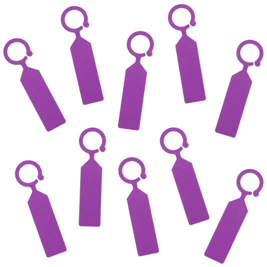 uxcell Waterproof Plastic Plant Labels, 200 Pcs 4.3 Inch Plant Hanging Labels, Color Hanging Plant Markers for Indoor Plants,Outdoor,Garden and Greenhouse (Purple)