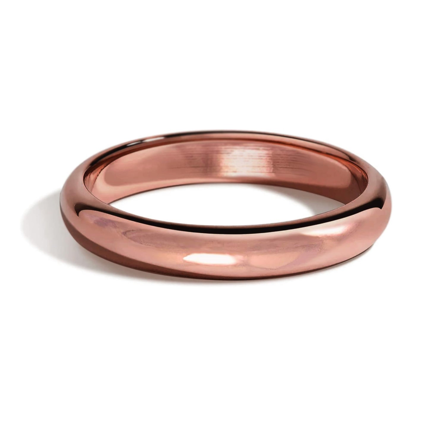 IVY & BAUBLE Pure Uncoated 3mm Copper Ring for Men & Women – Raw Authentic Solid Copper Band – Crafted in USA – Lab-Tested & Wellness Jewelry, Sizes 10