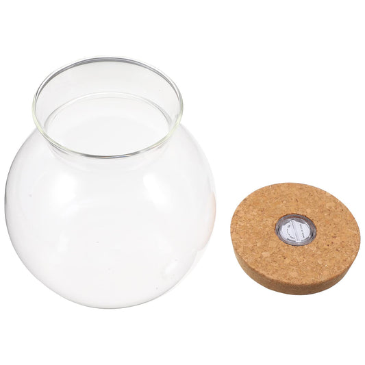 Glass Favor Jar Glass Bottles with Cork Lid and LED Light Plant Terrarium Display for DIY Wedding Party Mason Jars Crafts Christmas Decoration